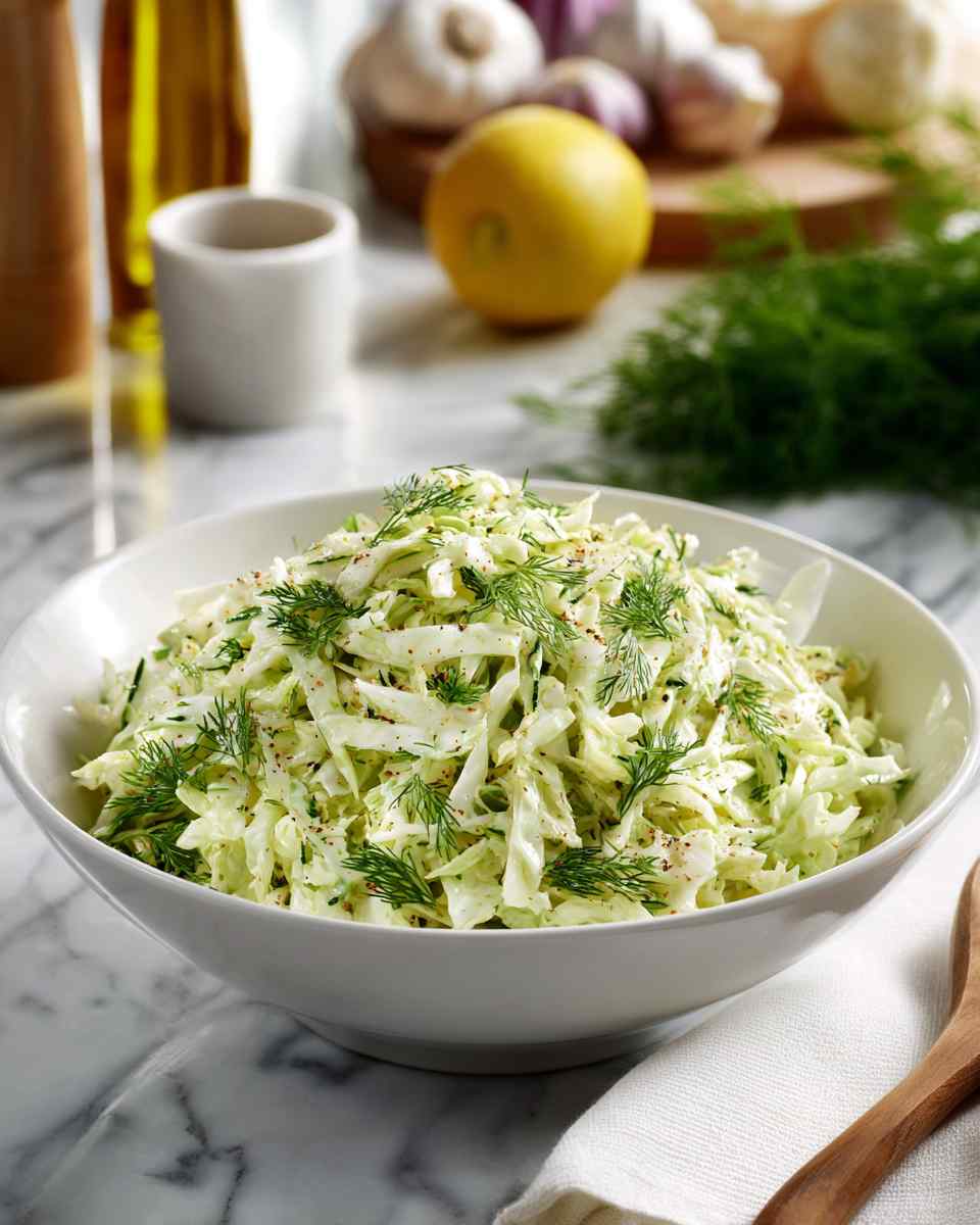 Creamy Basil Dill Coleslaw