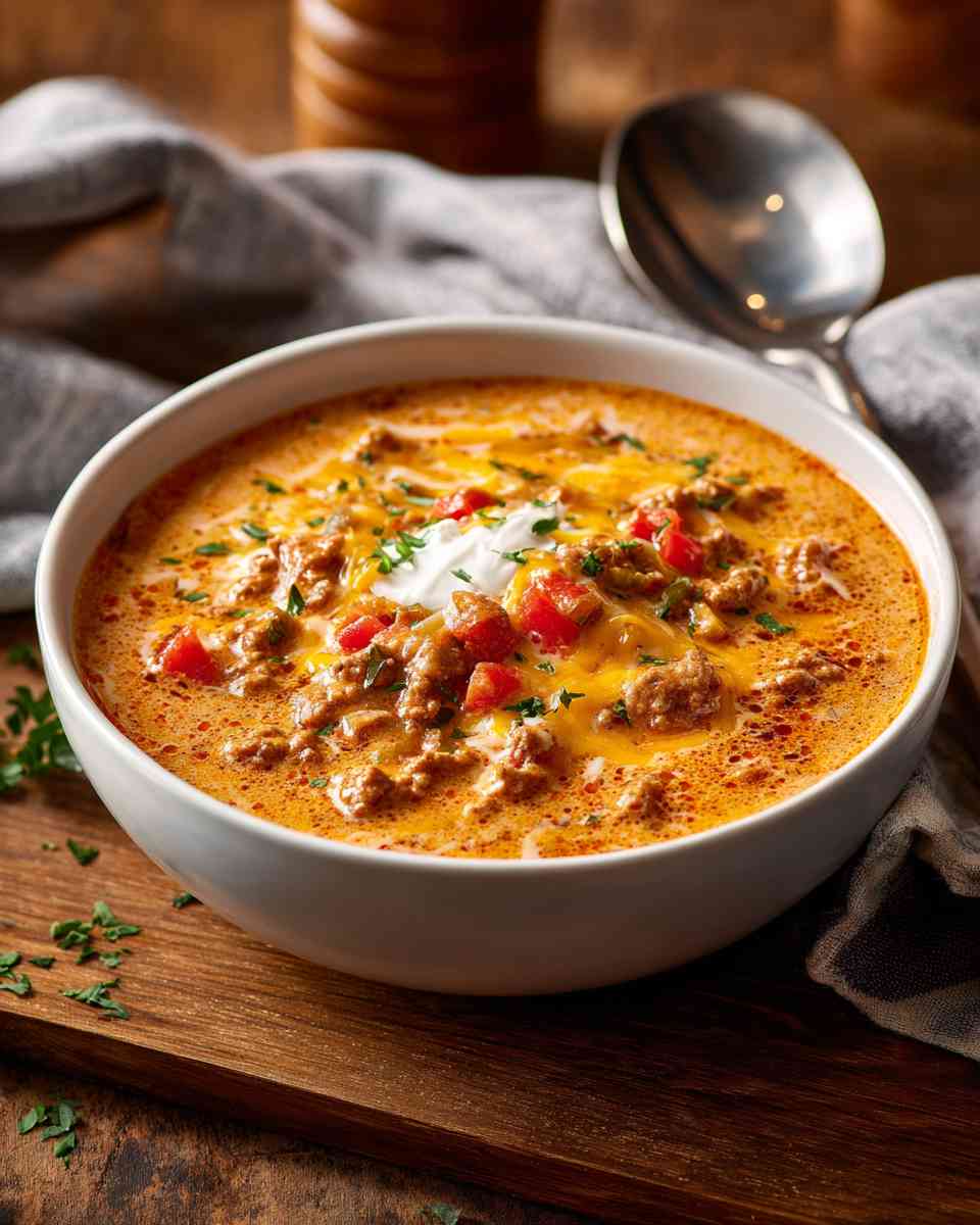 Creamy Beef and Cheese Chili
