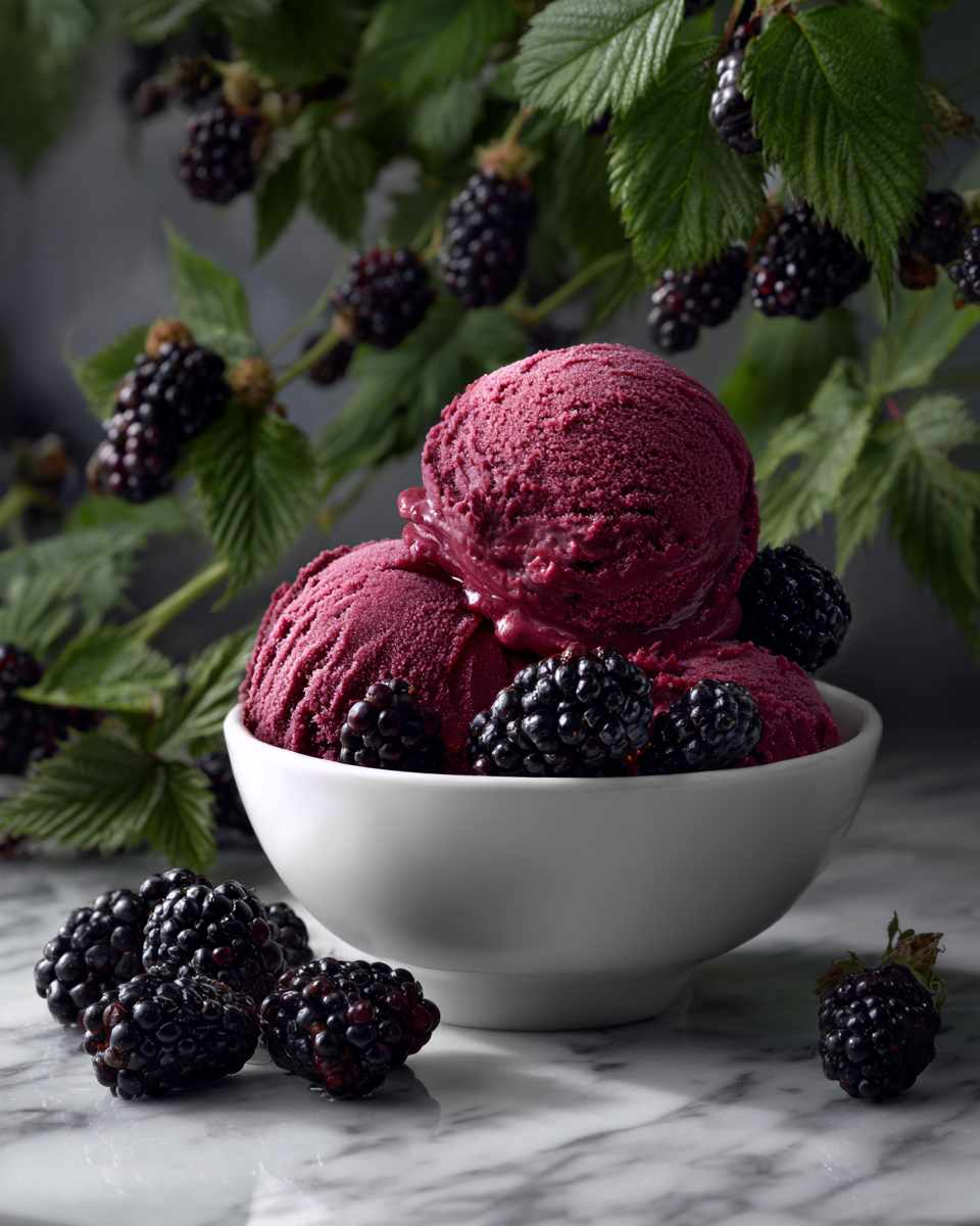 Creamy Blackberry Sherbet