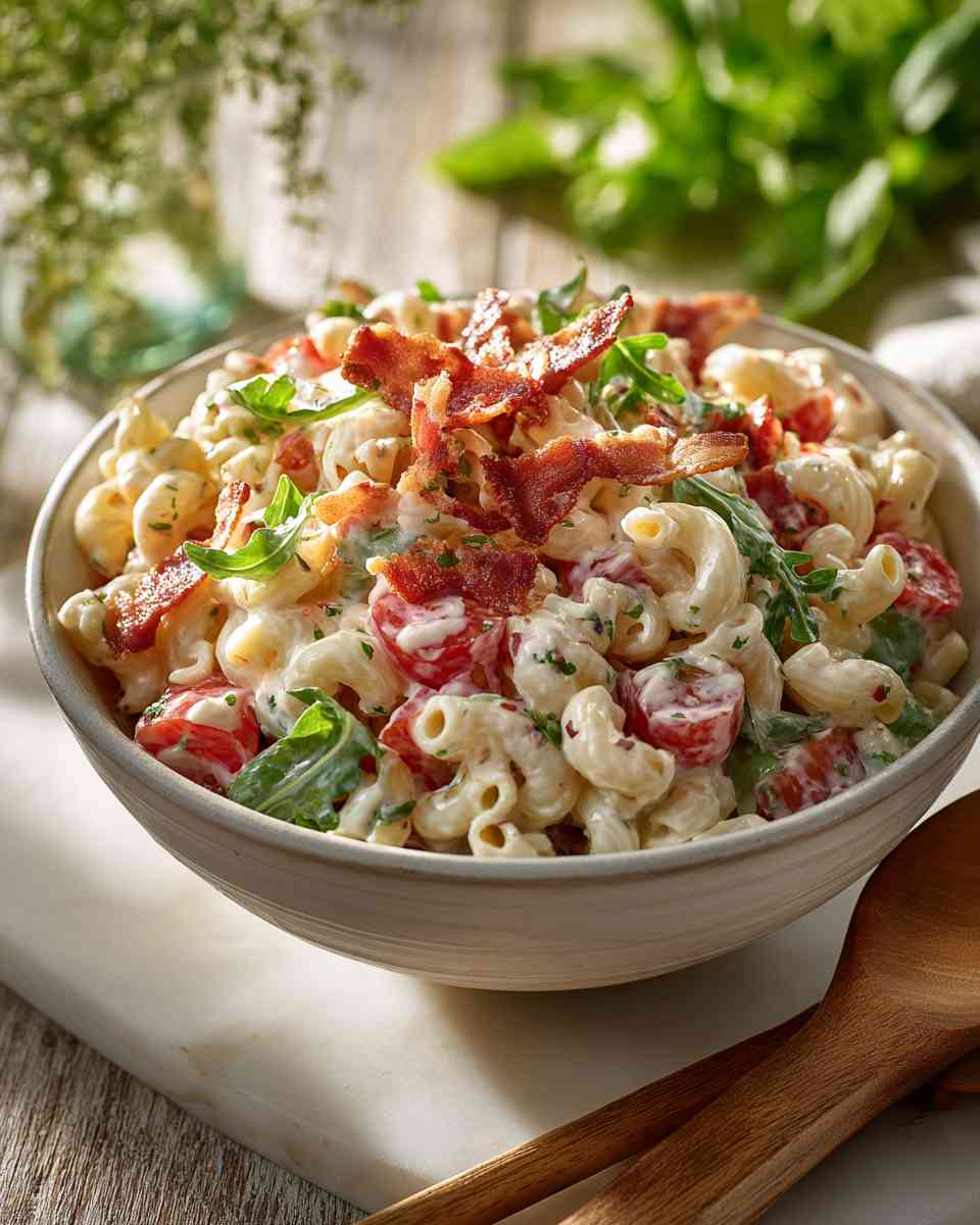 Creamy BLT Macaroni Salad