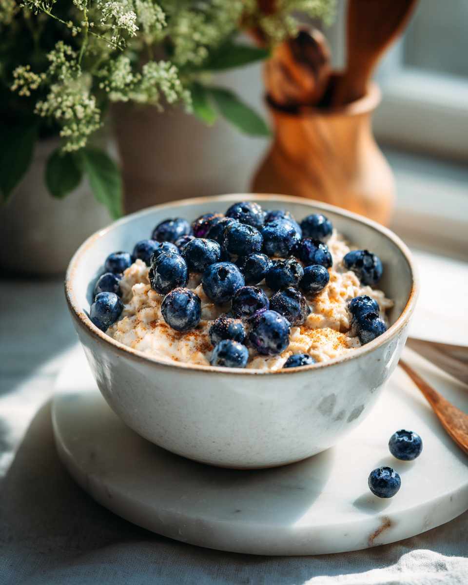Creamy Blueberry Cinnamon Oatmeal