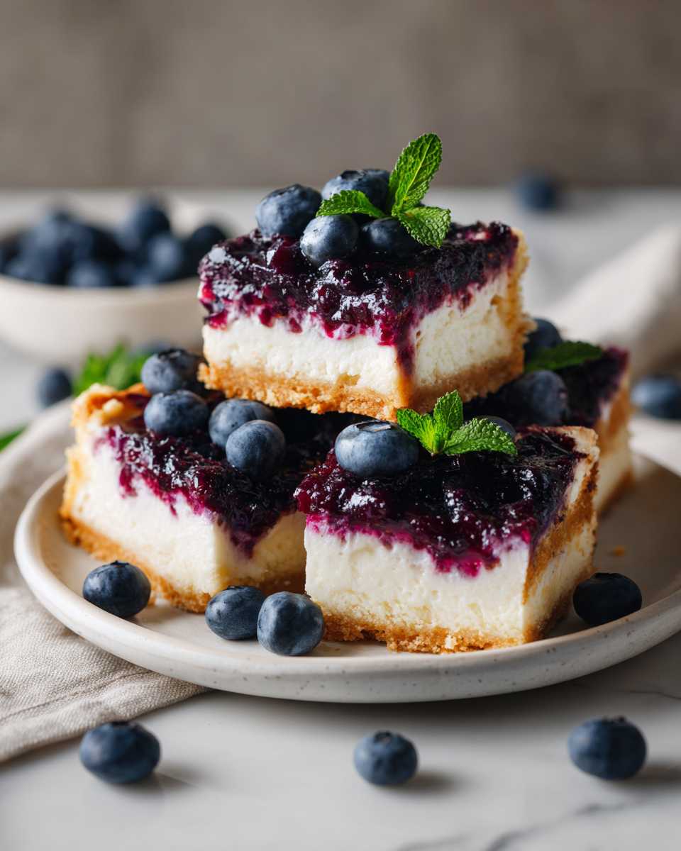 Creamy Blueberry Torte Bars