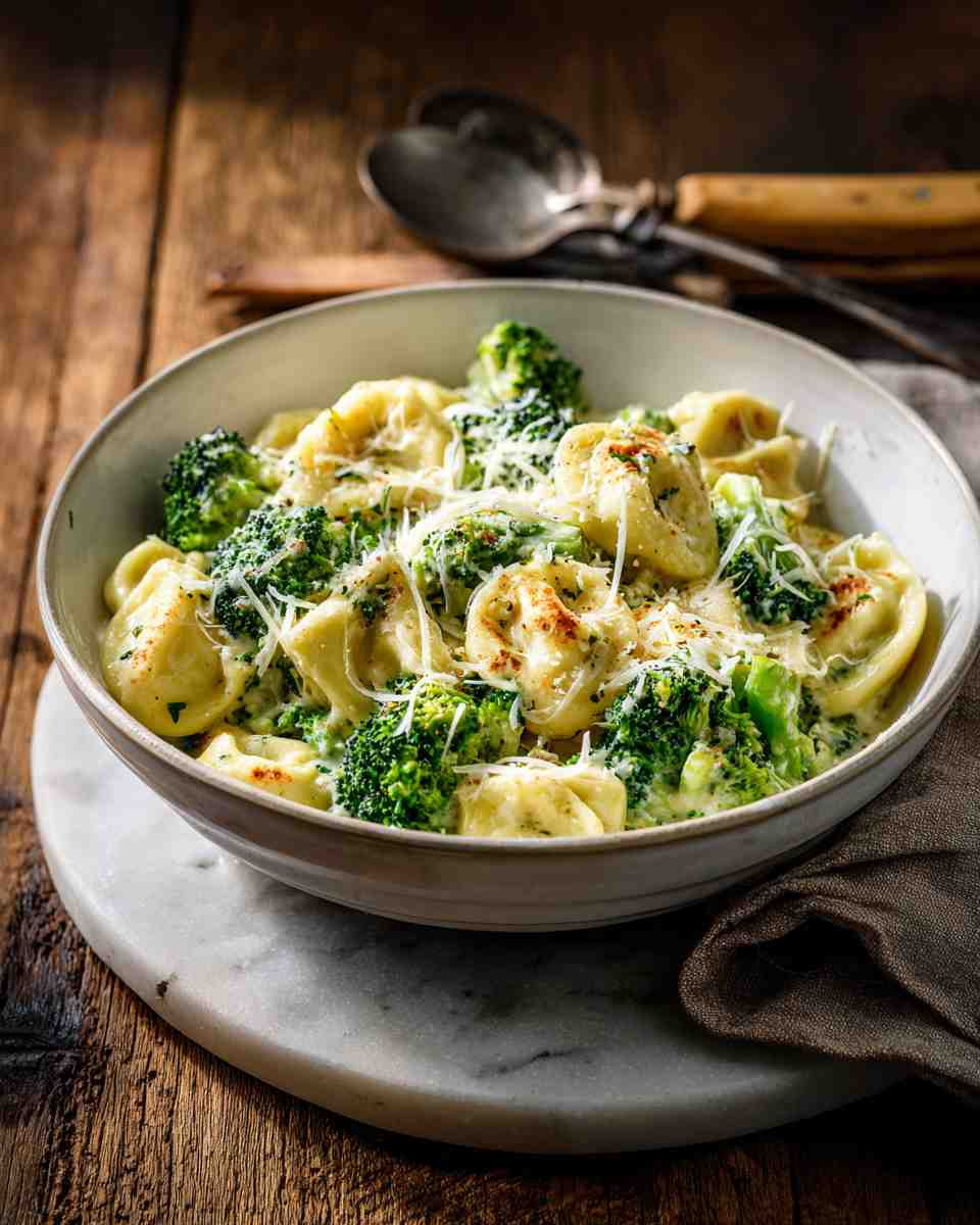 Creamy Broccoli and Cheese Tortellini
