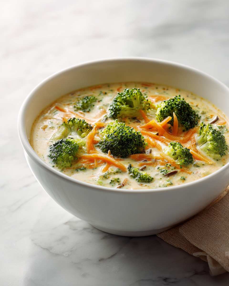 Creamy Broccoli and Wild Rice Soup