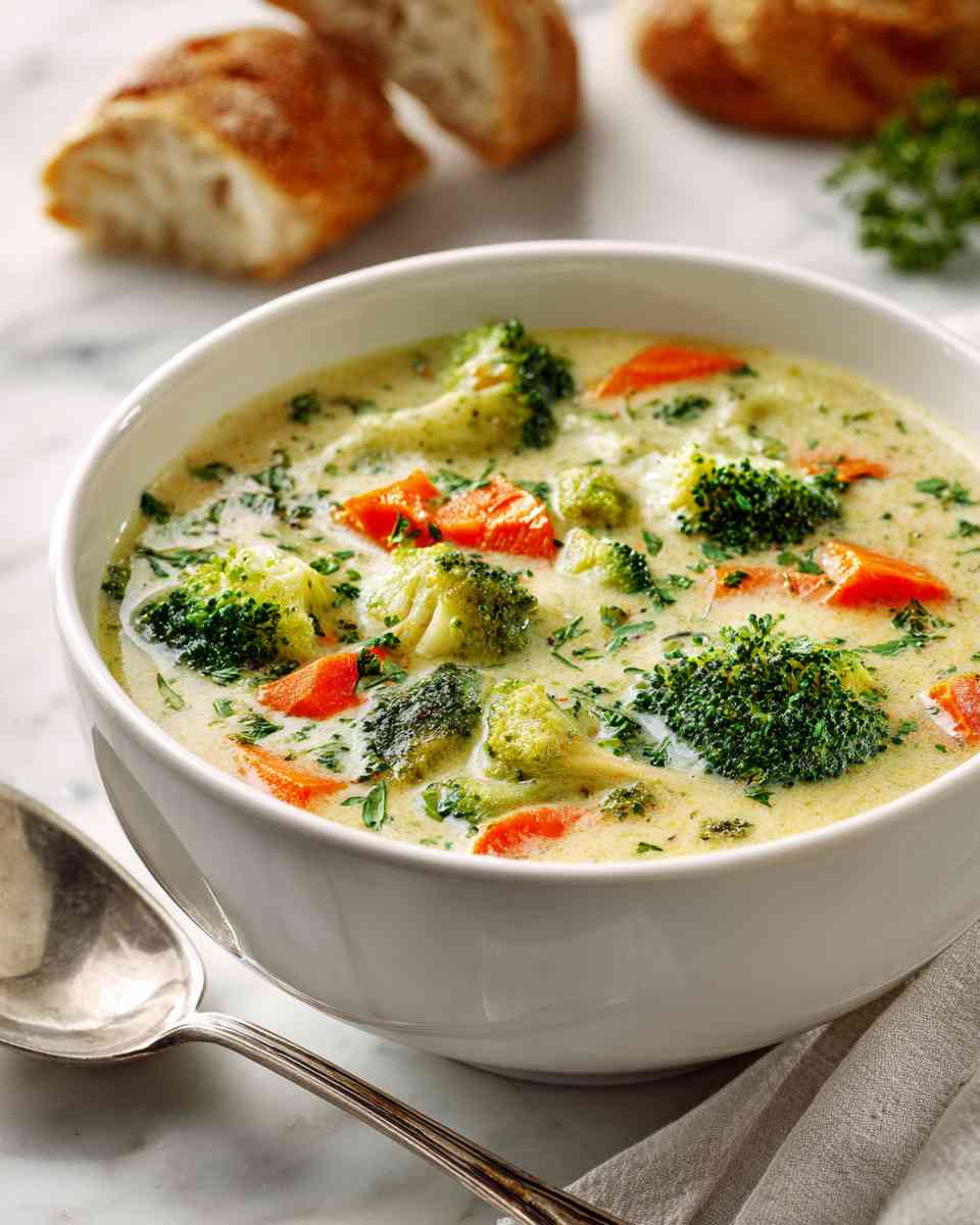 Creamy Broccoli Soup with Vegetables