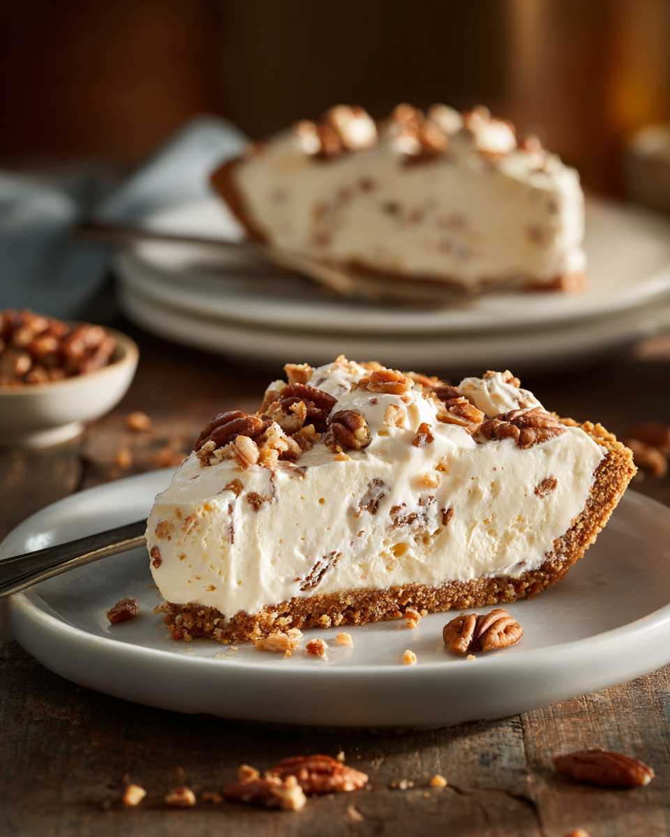 Creamy Butter Pecan Ice Cream Pie