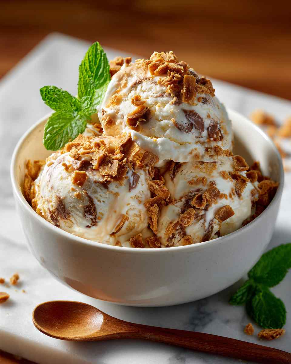 Creamy Butterfinger Ice Cream