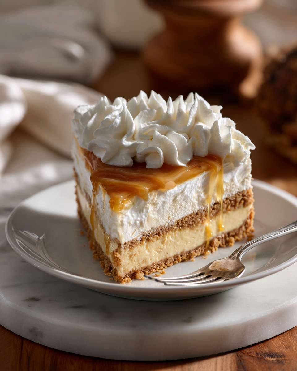 Creamy Butterscotch Pudding Torte with Cookie Crust