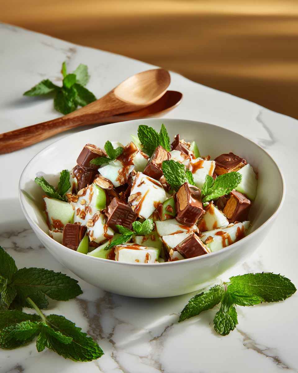 Creamy Candy Bar Apple Salad