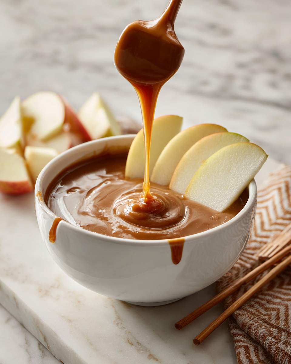 Creamy Caramel Apple Fondue Dip