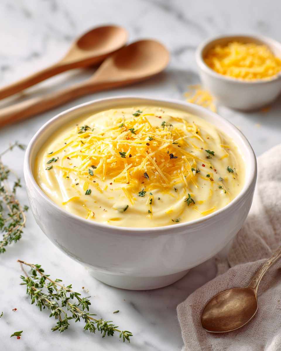 Creamy Cheddar Cheese Sauce for Potatoes and Veggies