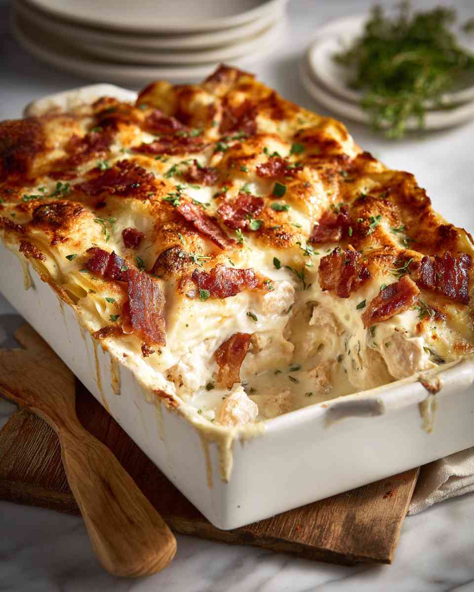 Creamy Chicken Alfredo Lasagna