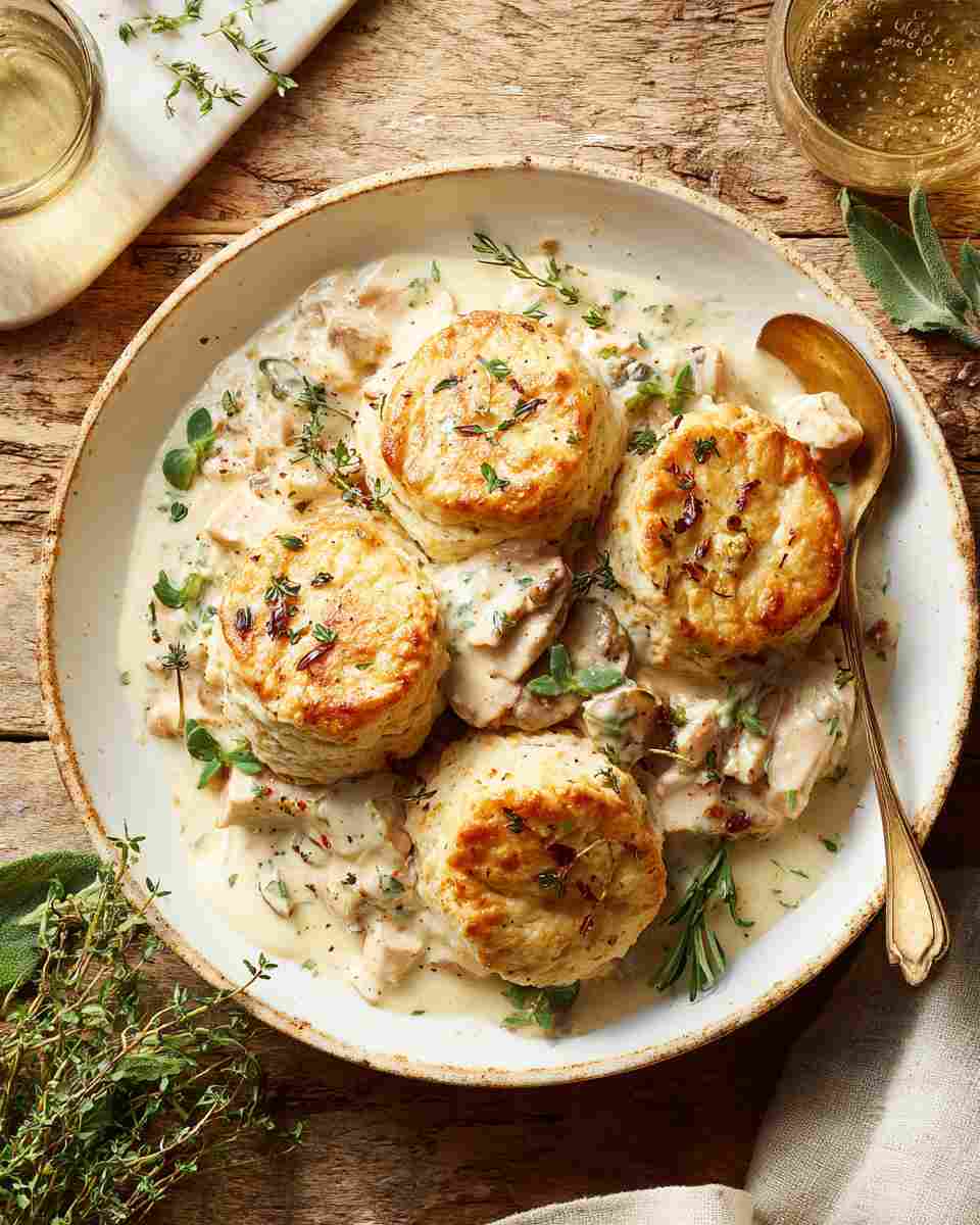 Creamy Chicken and Biscuit Casserole