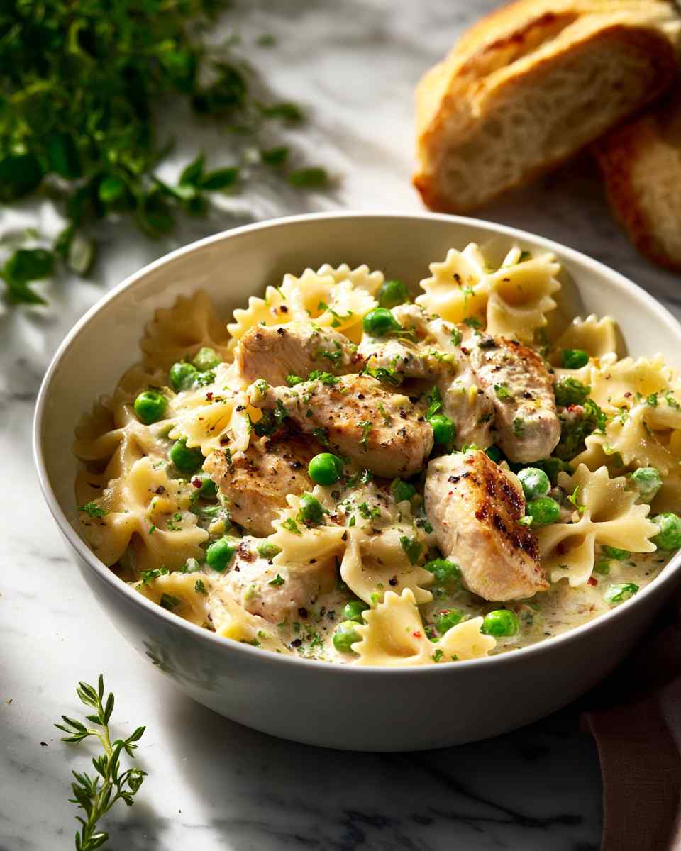 Creamy Chicken and Bow Tie Pasta