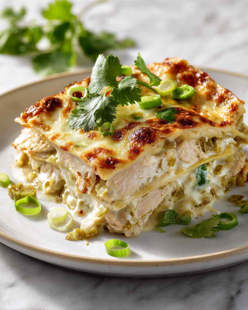 Creamy Chicken and Green Chile Lasagna