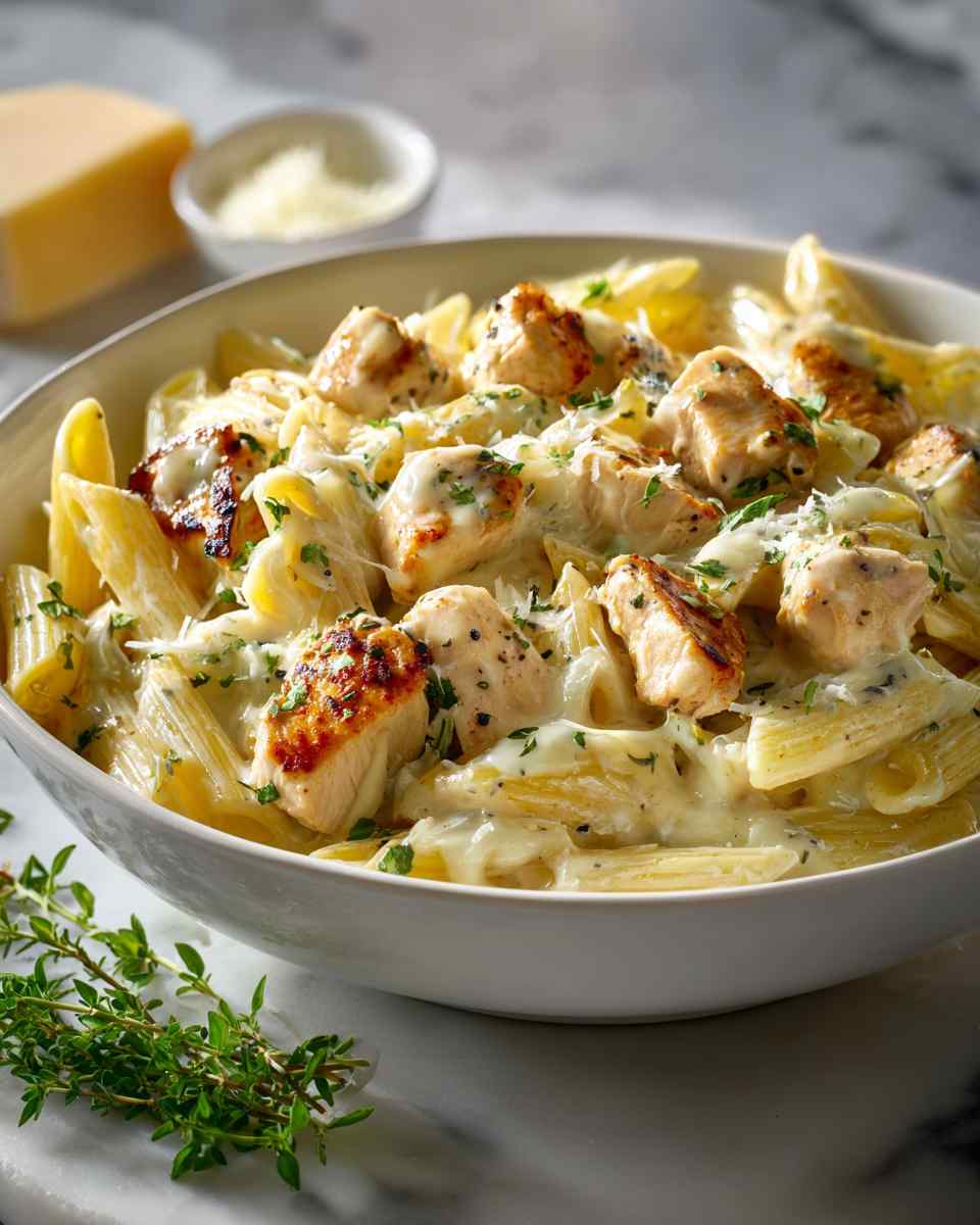 Creamy Chicken and Penne Alfredo