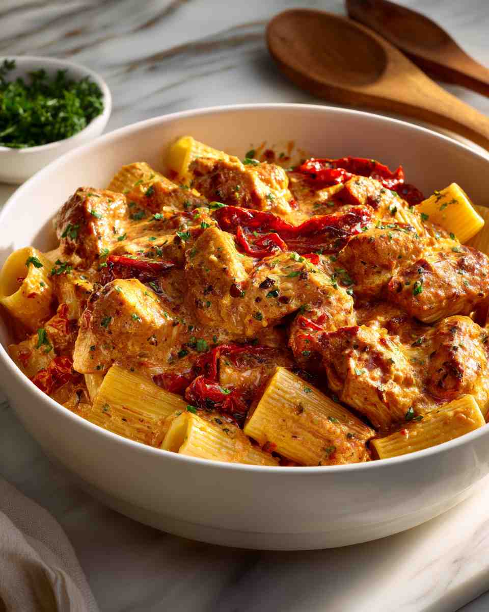 Creamy Chicken and Rigatoni Bake