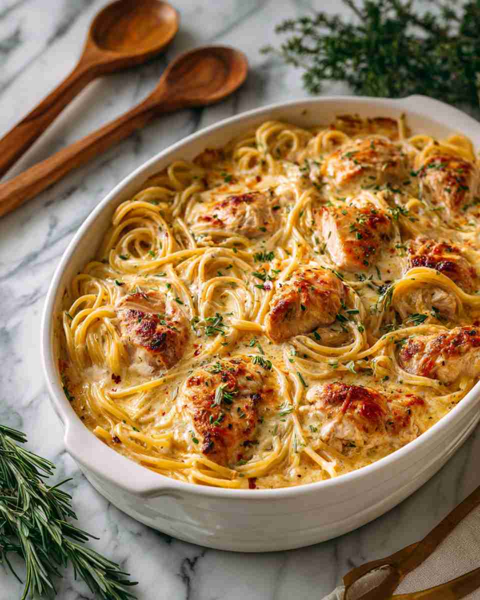 Creamy Chicken and Spaghetti Casserole