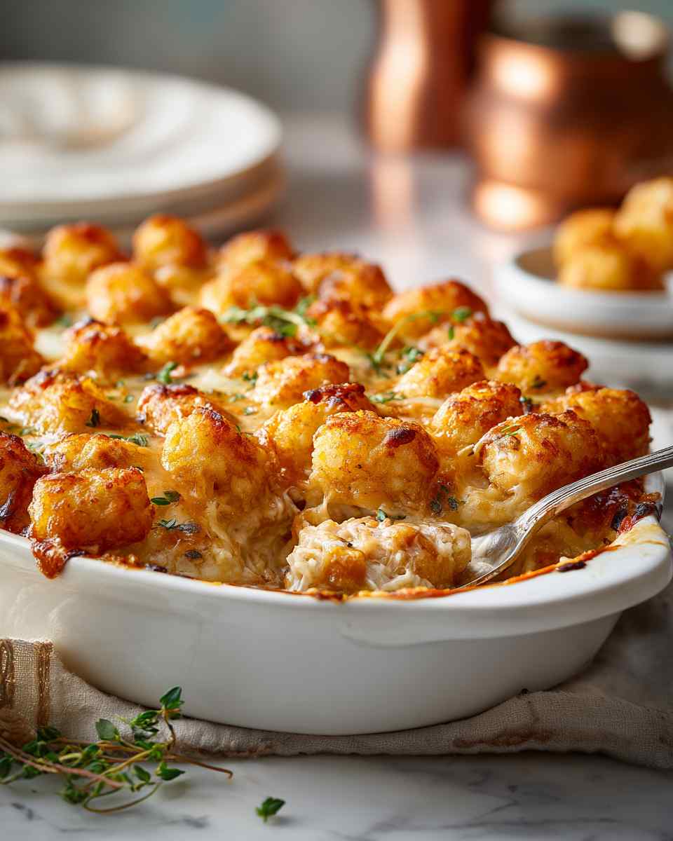 Creamy Chicken and Tater Tot Casserole
