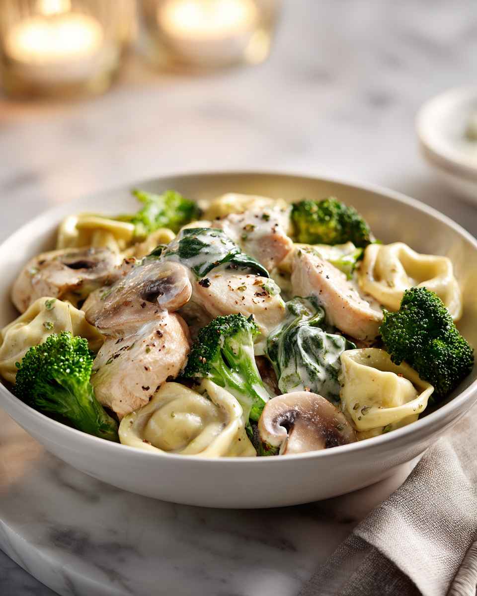 Creamy Chicken and Tortellini Alfredo