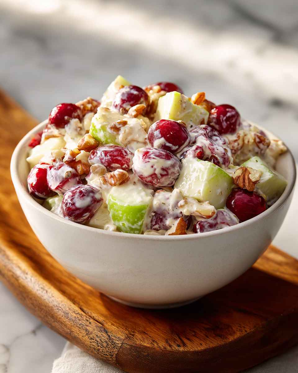 Creamy Cranberry Apple Waldorf Salad