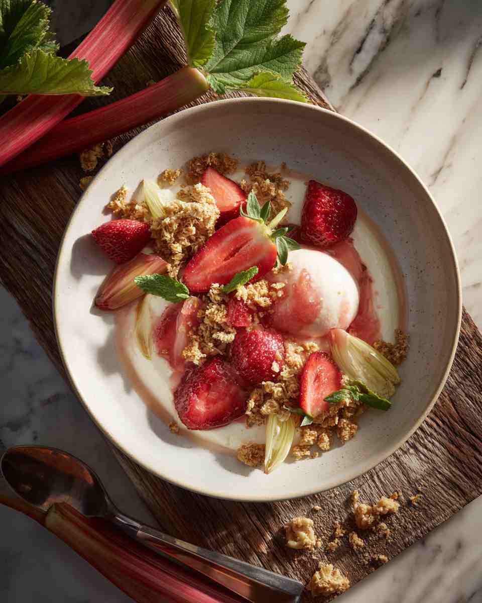 Creamy Rhubarb and Strawberry Parfait