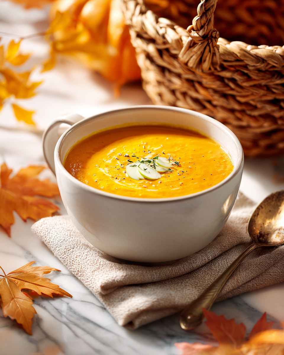 Creamy Roasted Butternut Squash and Apple Soup