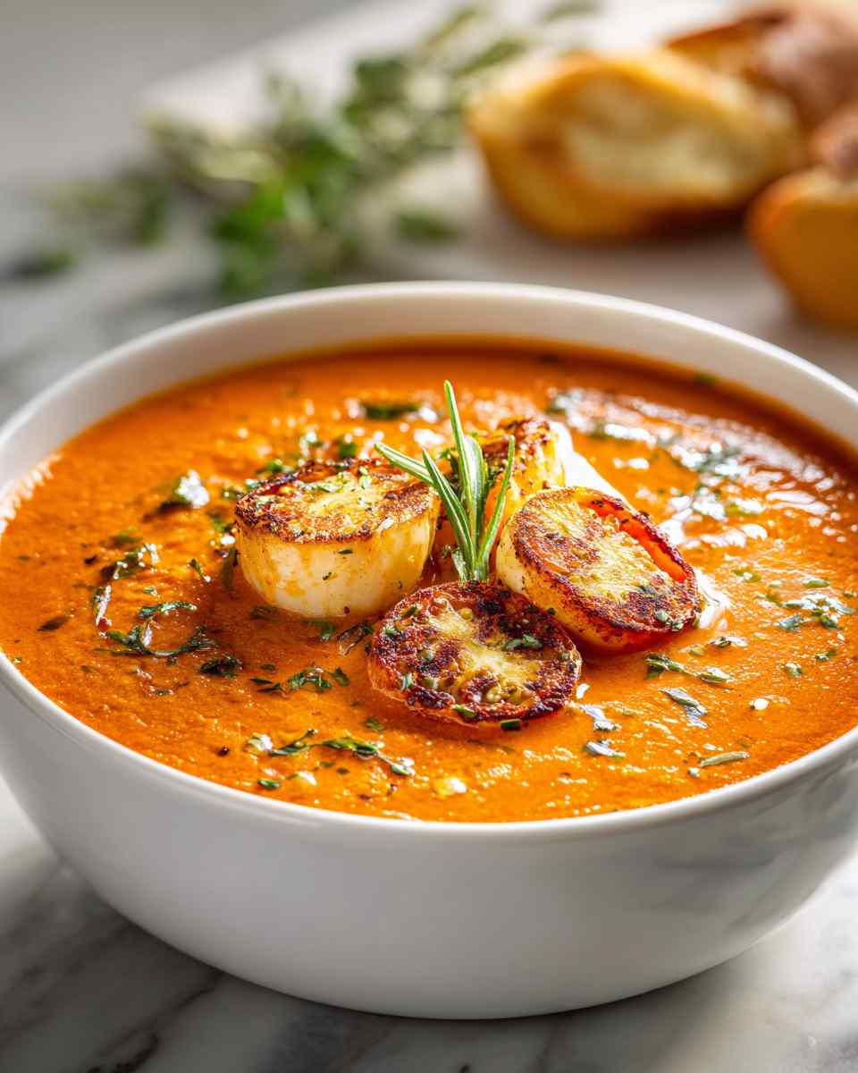 Creamy Roasted Tomato and Garlic Soup
