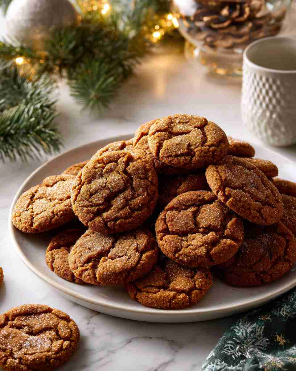 Crisp and Chewy Molasses Gingersnap Cookies