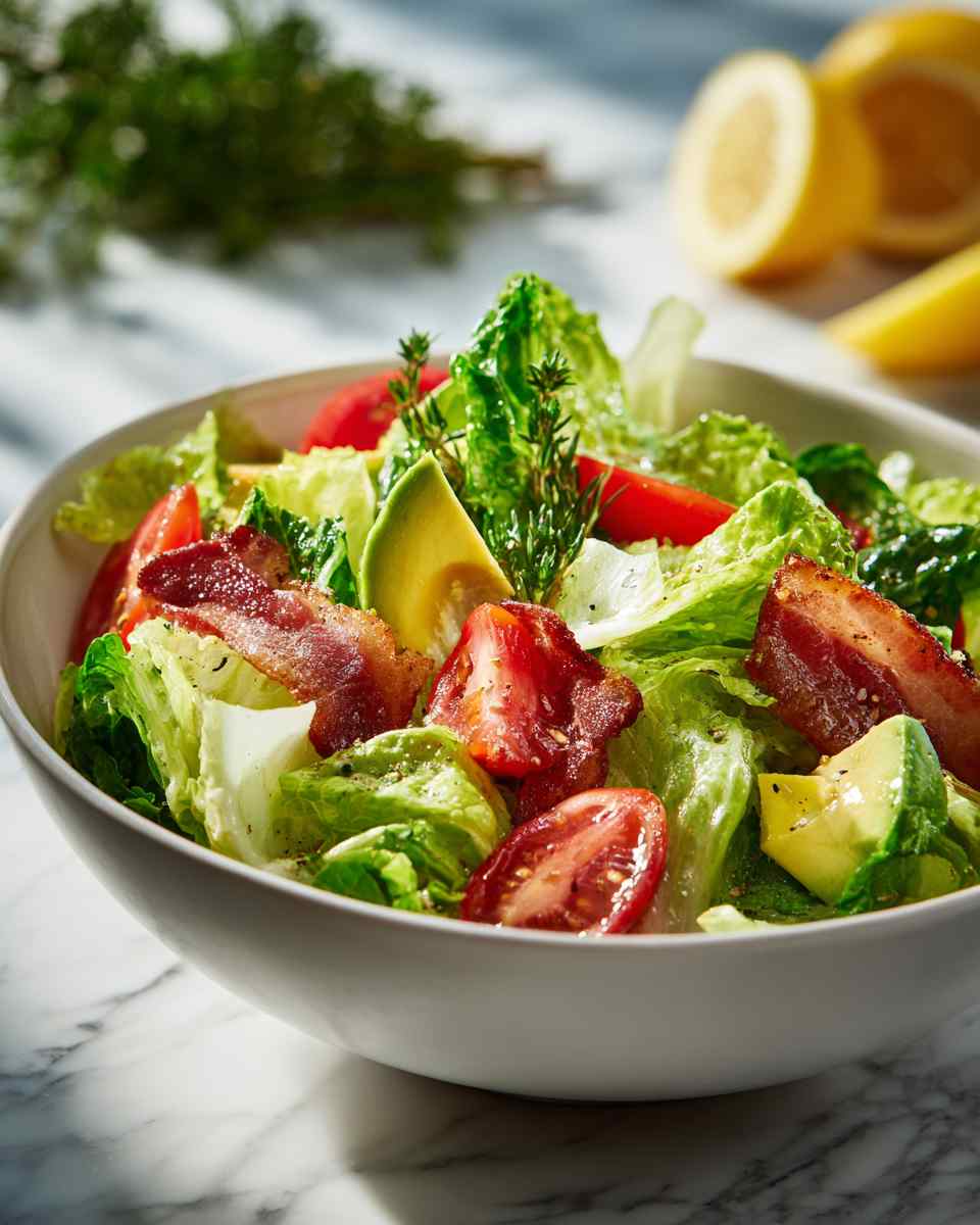 Crispy Bacon and Avocado Salad with Tangy Vinaigrette