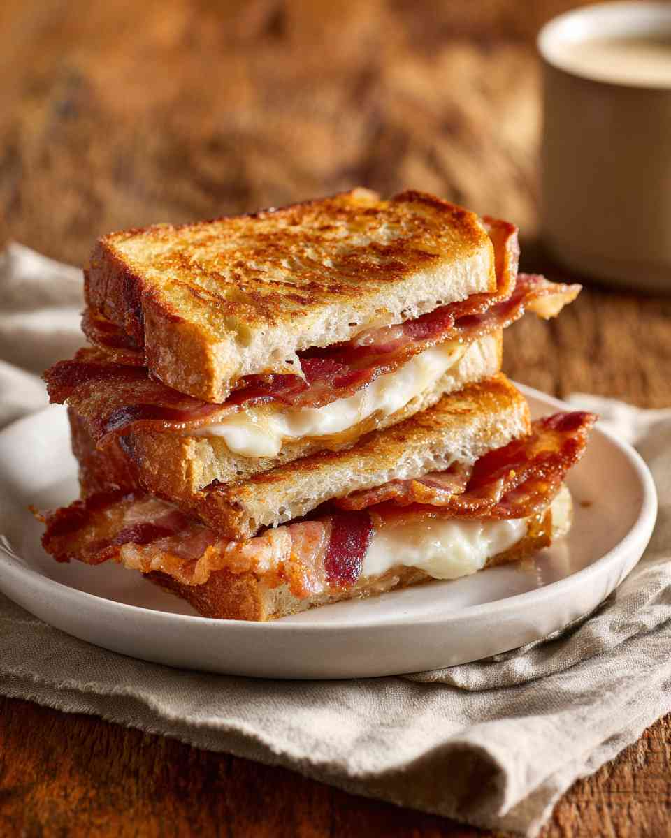 Crispy Bacon and Brie Breakfast Panini