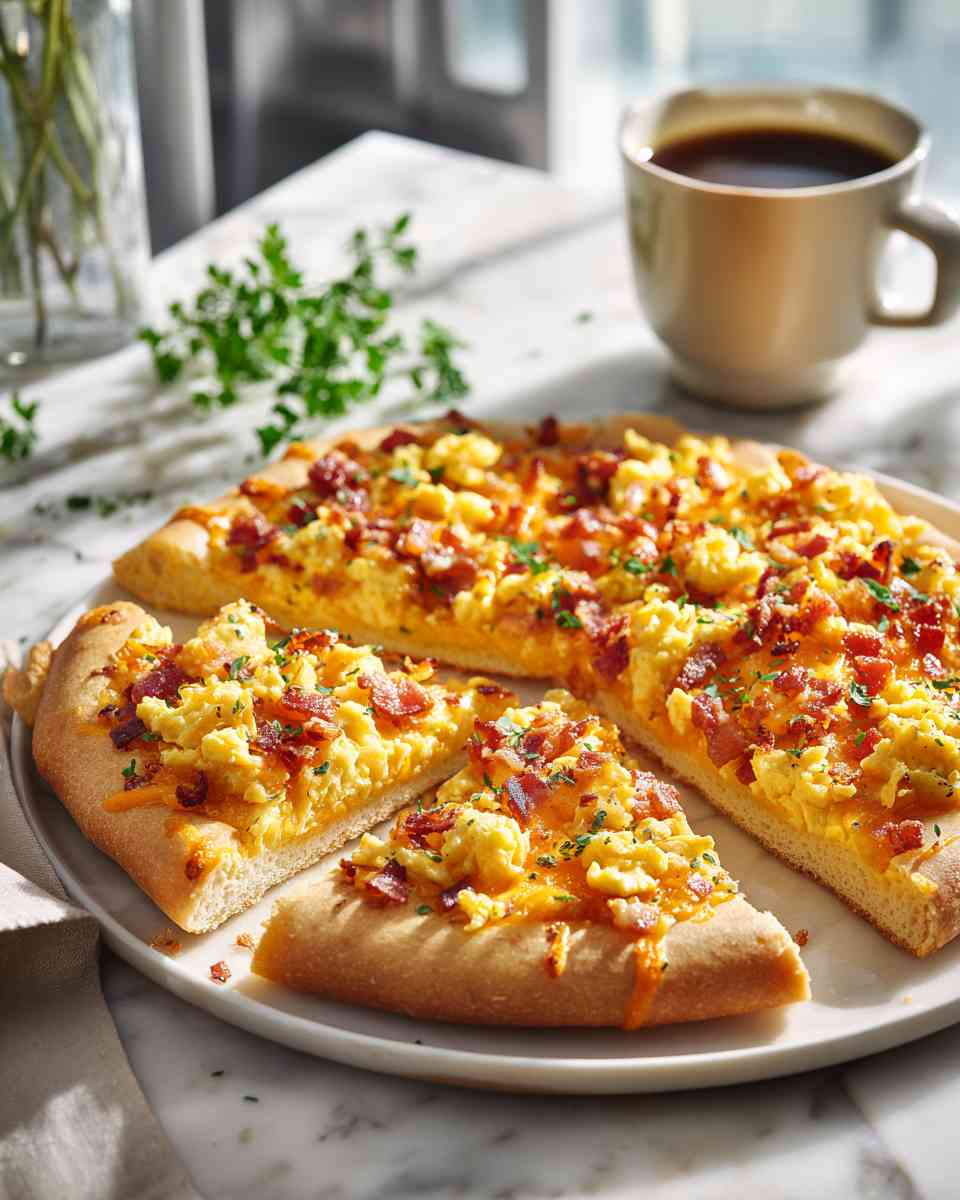 Crispy Bacon and Egg Breakfast Pizza