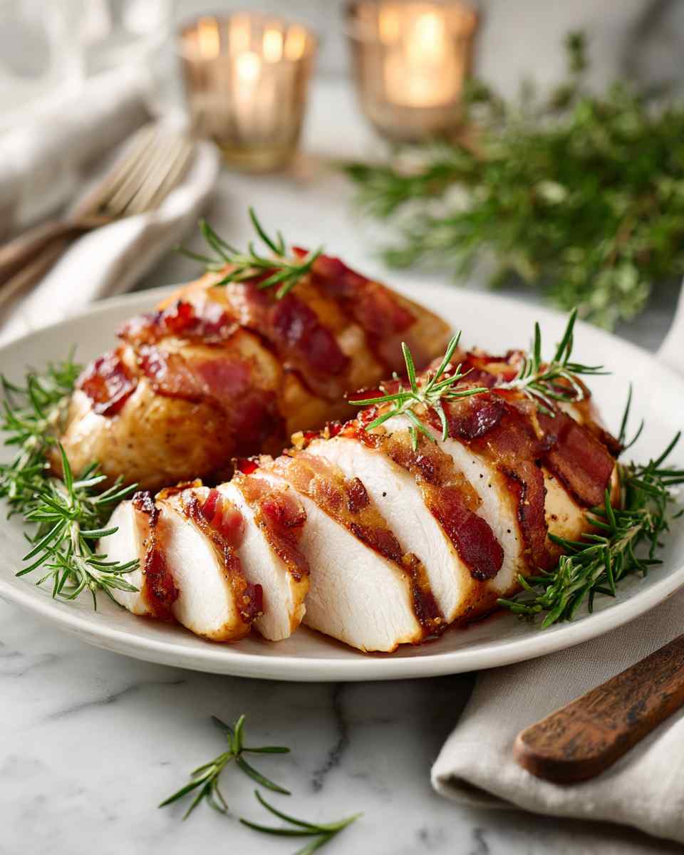 Crispy Bacon and Rosemary Baked Chicken