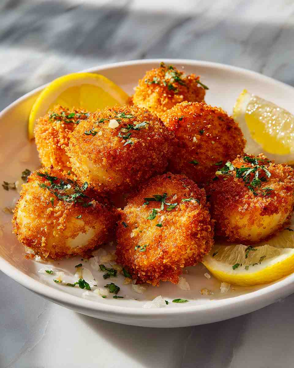 Crispy Breaded Seared Sea Scallops
