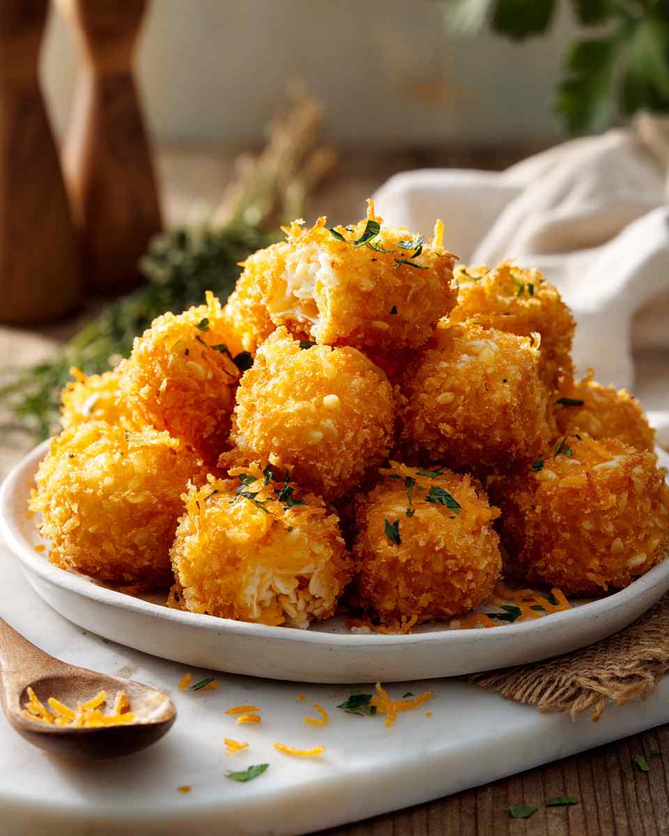 Crispy Cheddar Cheese Bites