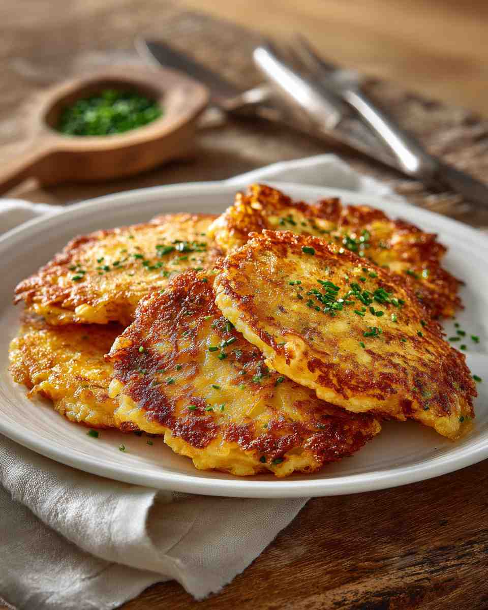 Crispy Cheesy Potato Pancakes