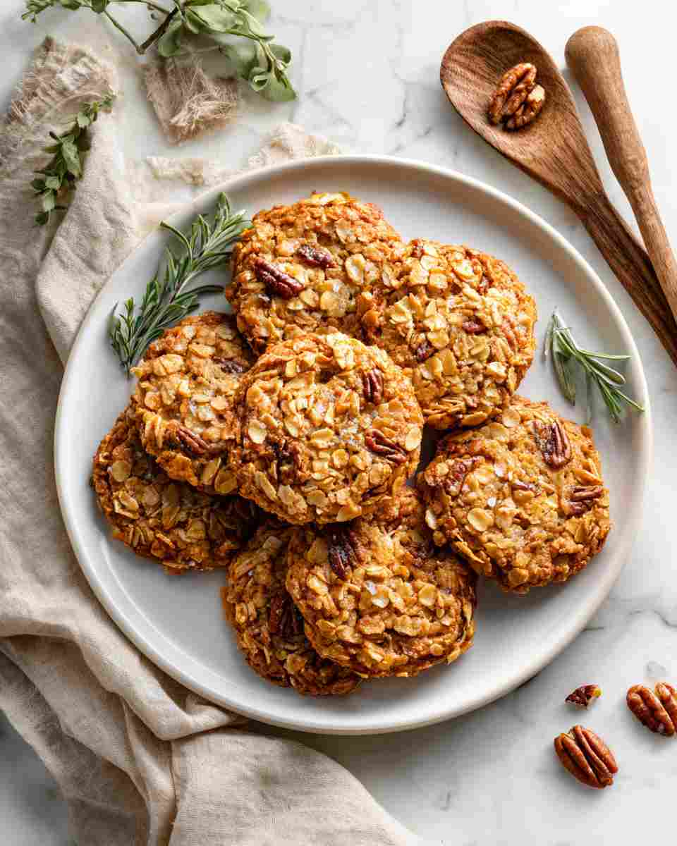 Crispy Cornflake and Pecan Butter Cookies