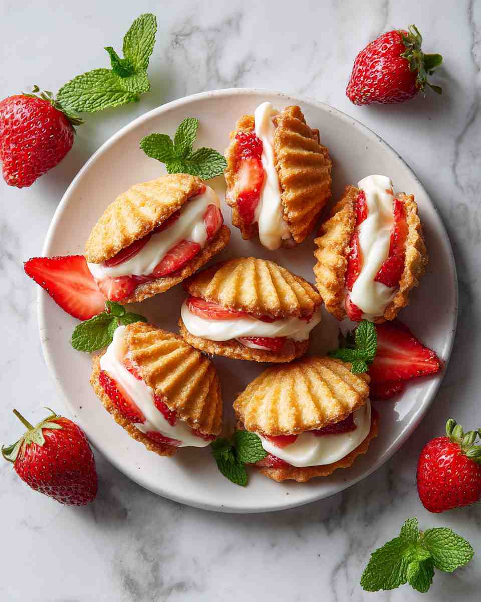 Crispy Strawberry Cream Cookie Bites