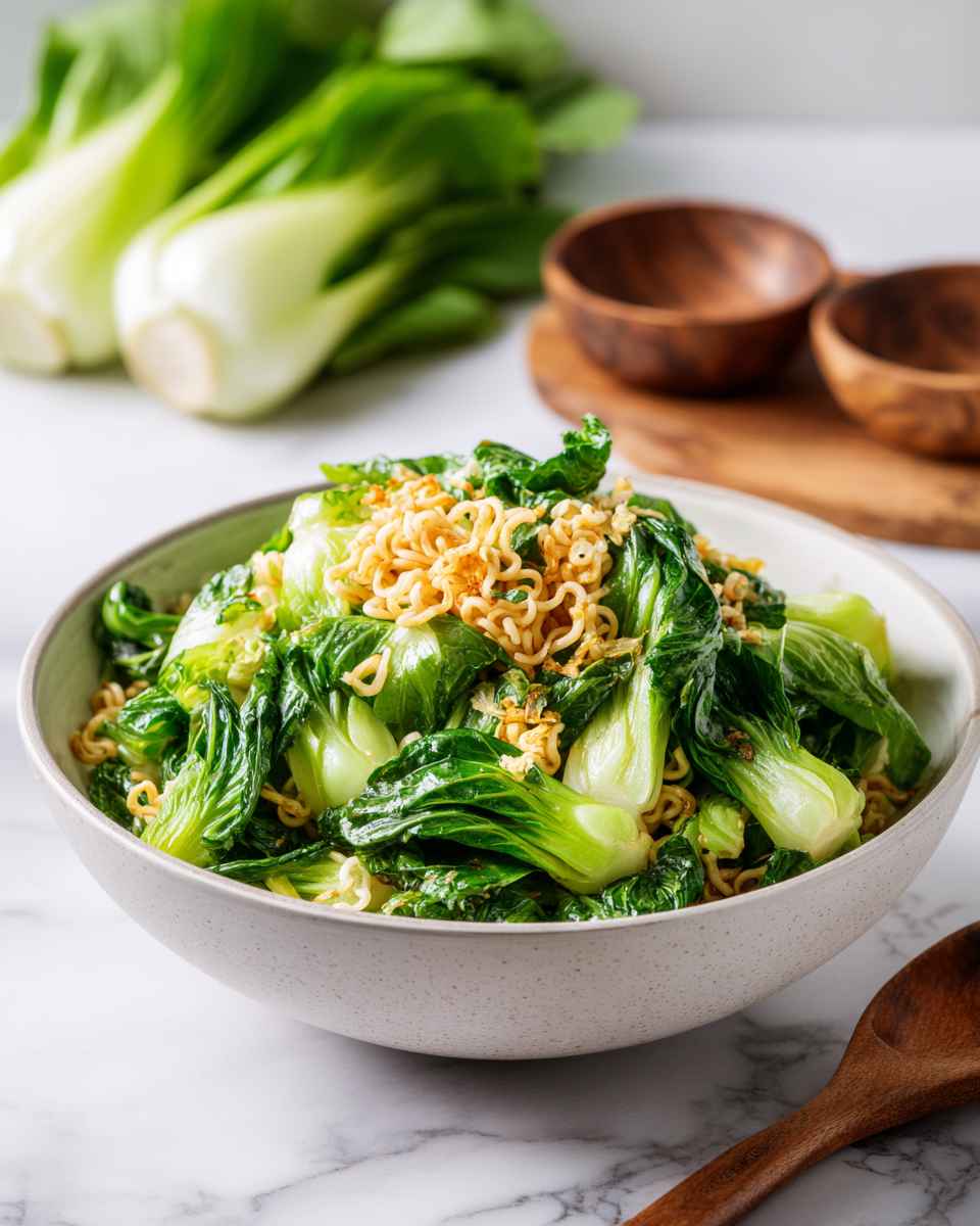 Crunchy Bok Choy and Ramen Salad