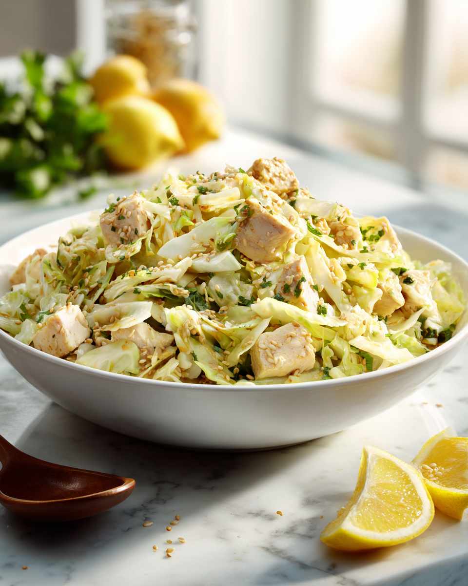 Crunchy Cabbage and Chicken Salad