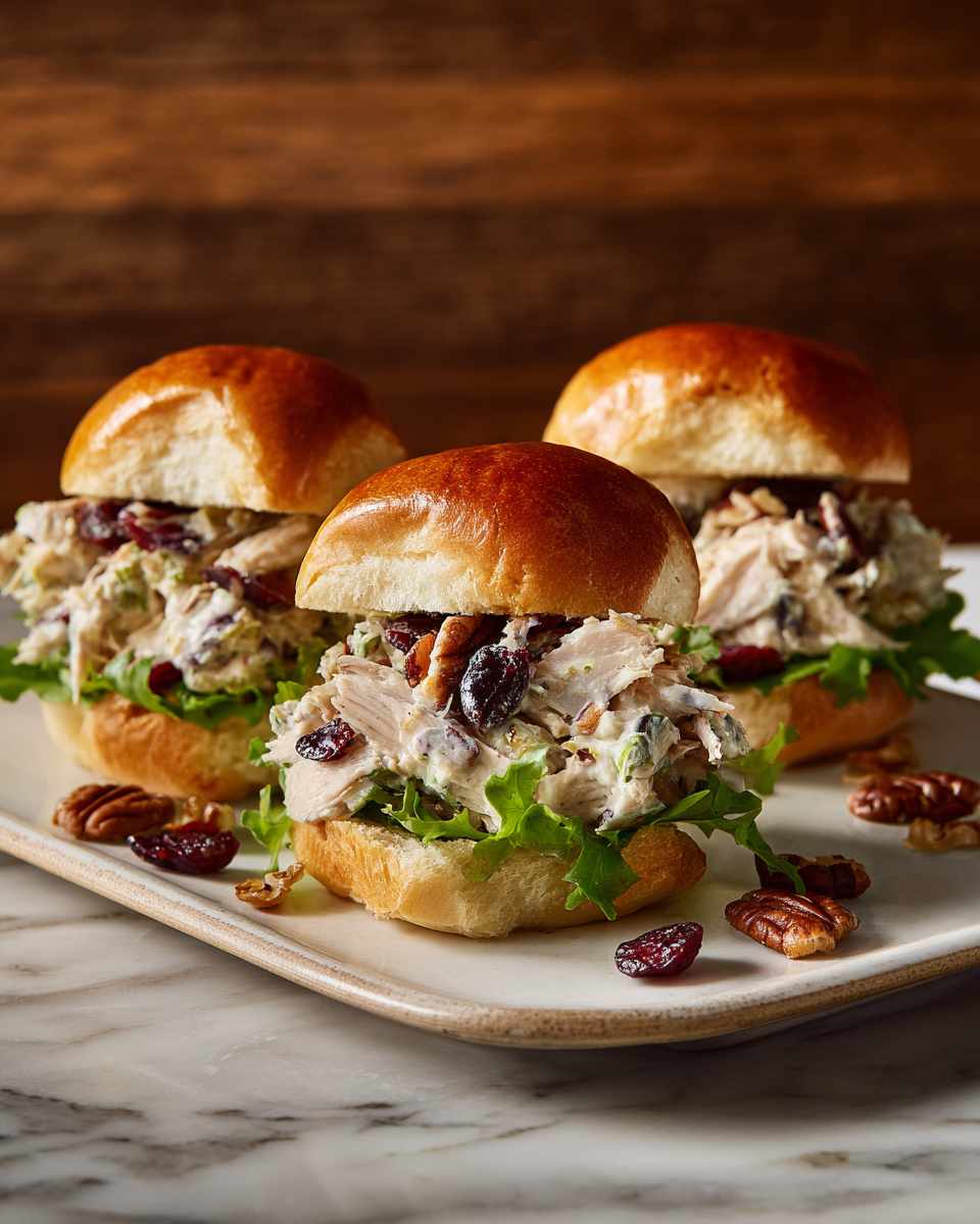 Curried Chicken Salad Sliders with Toasted Pecans