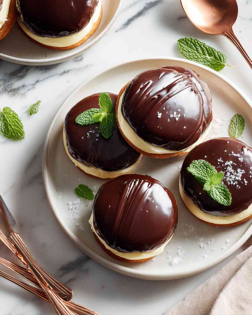 Decadent Baked Boston Cream Pie Cookies