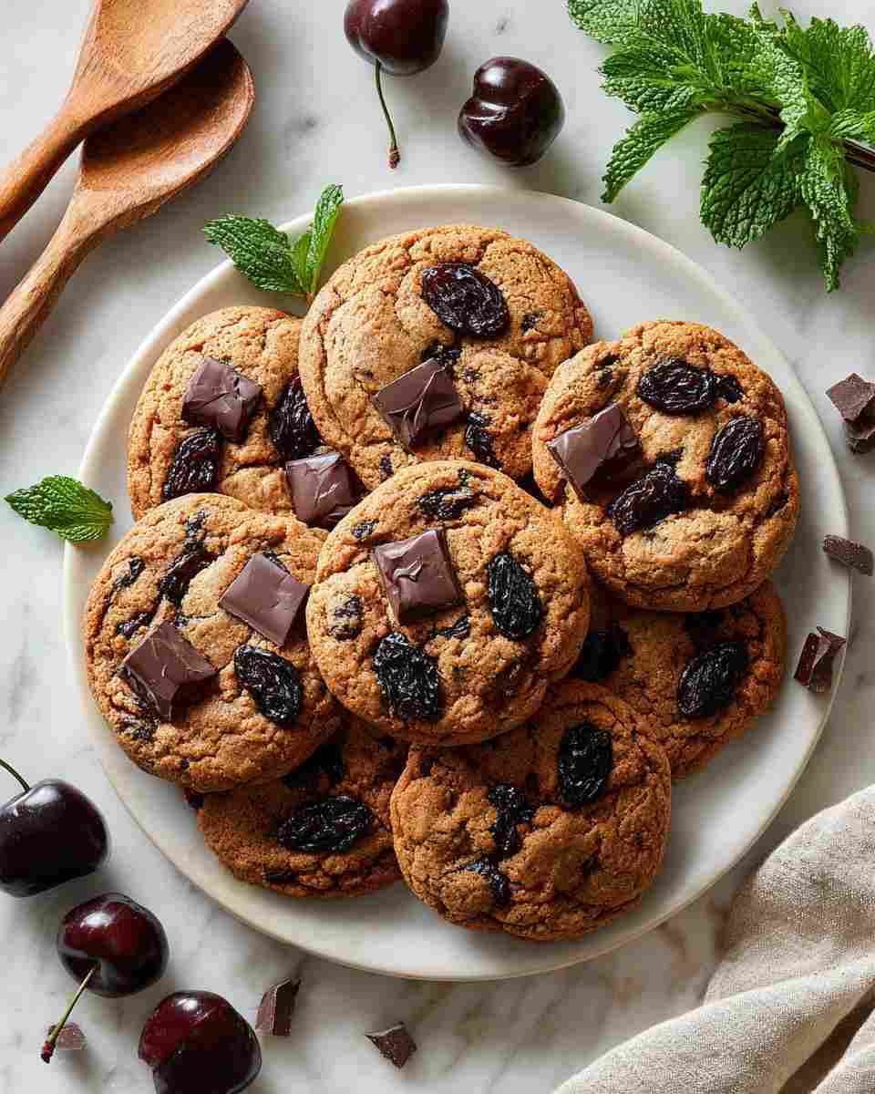 Decadent Baked Cherry Chocolate Chunk Cookies