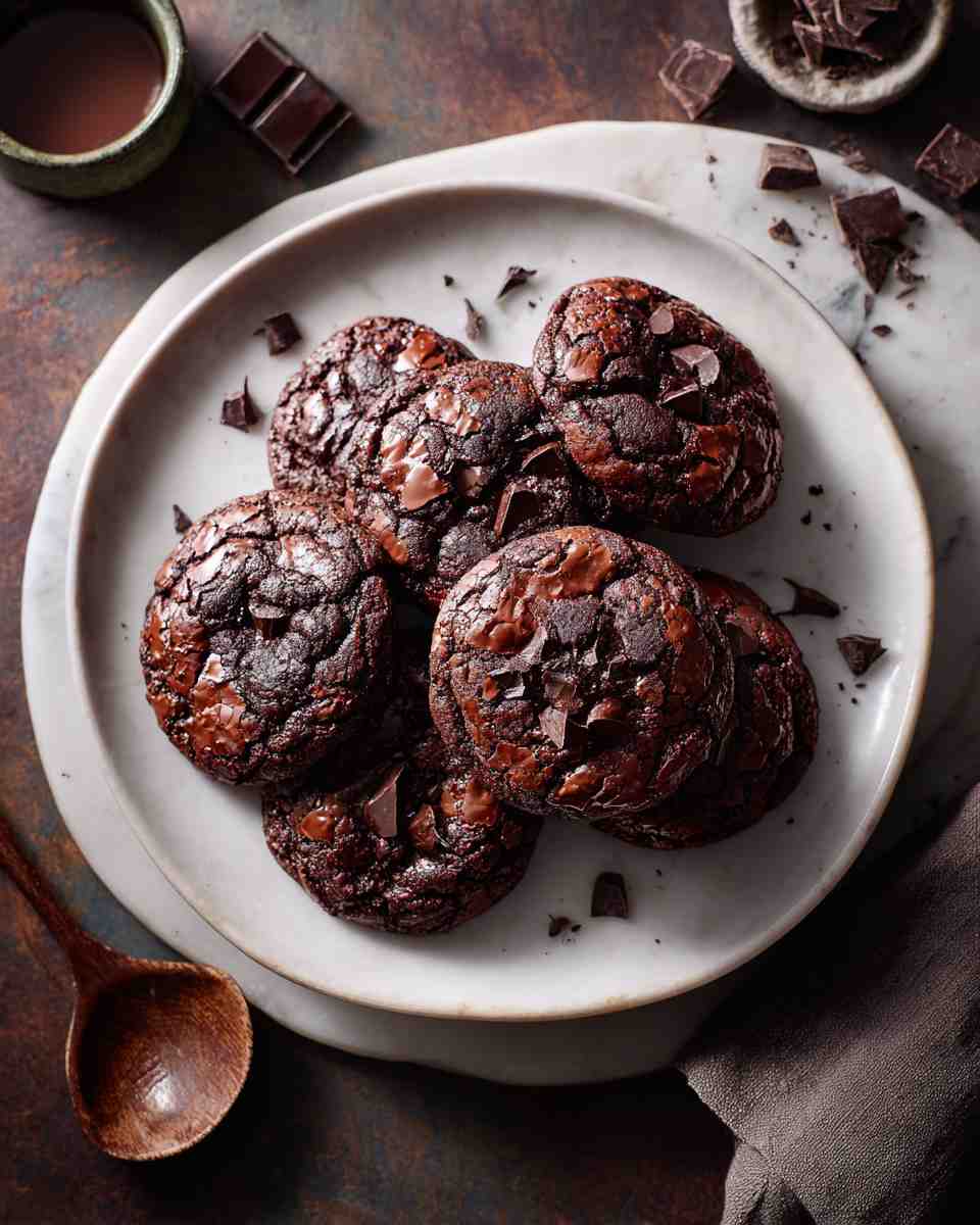 Decadent Baked Chocolate Truffle Cookies
