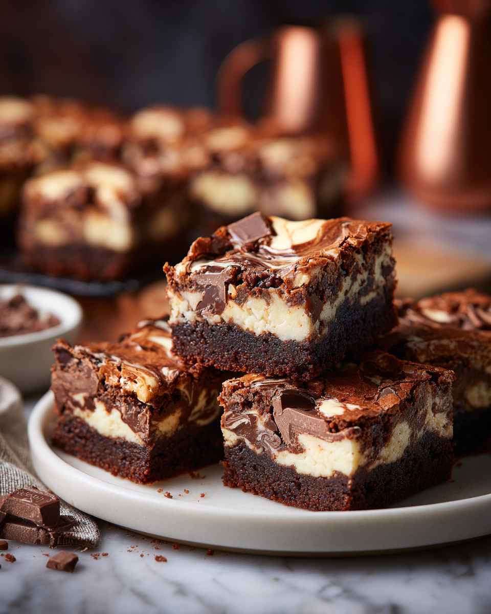 Decadent Chocolate Candy Bar Cheesecake Brownies