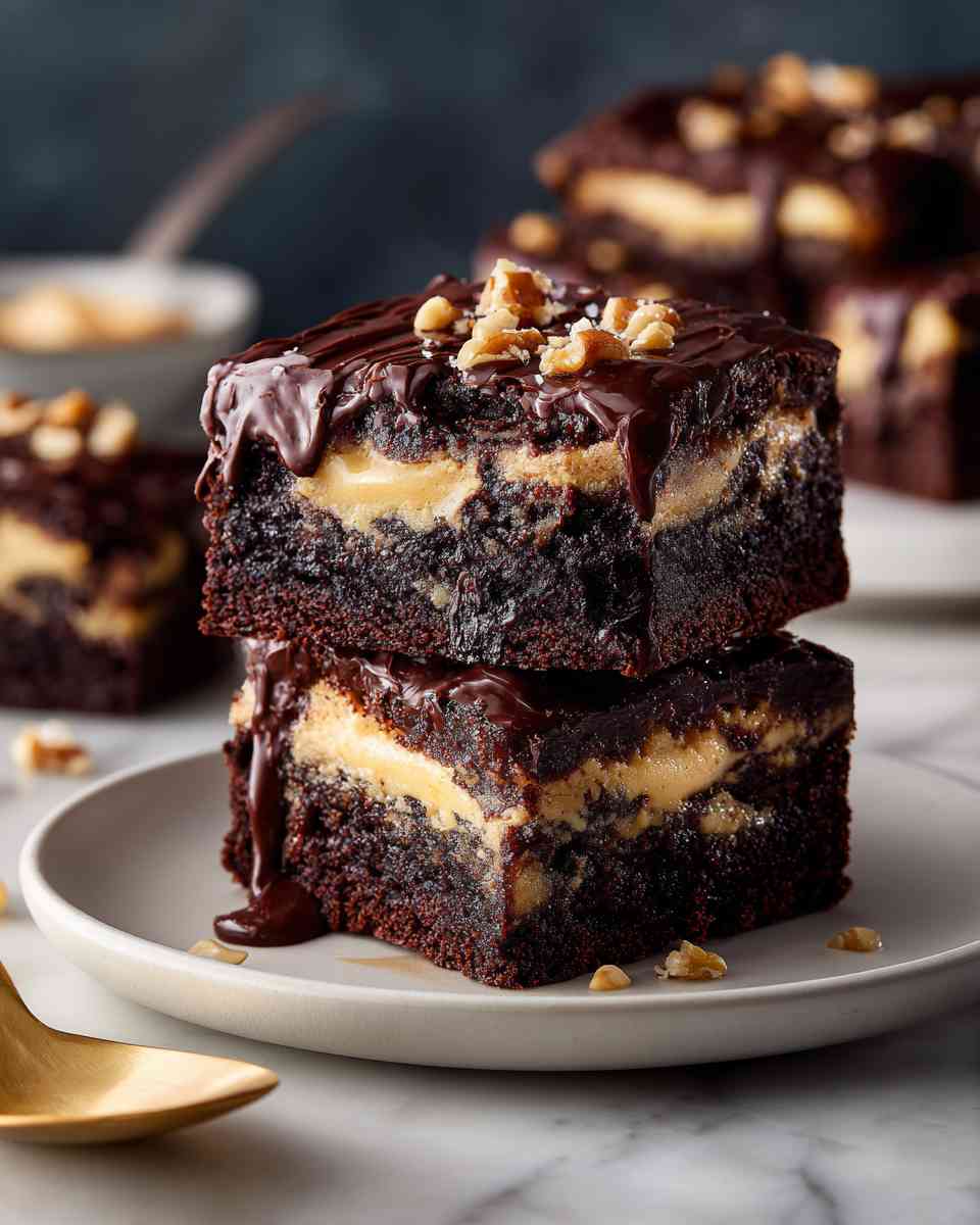 Decadent Fudgy Brownie with Cookie Dough Filling
