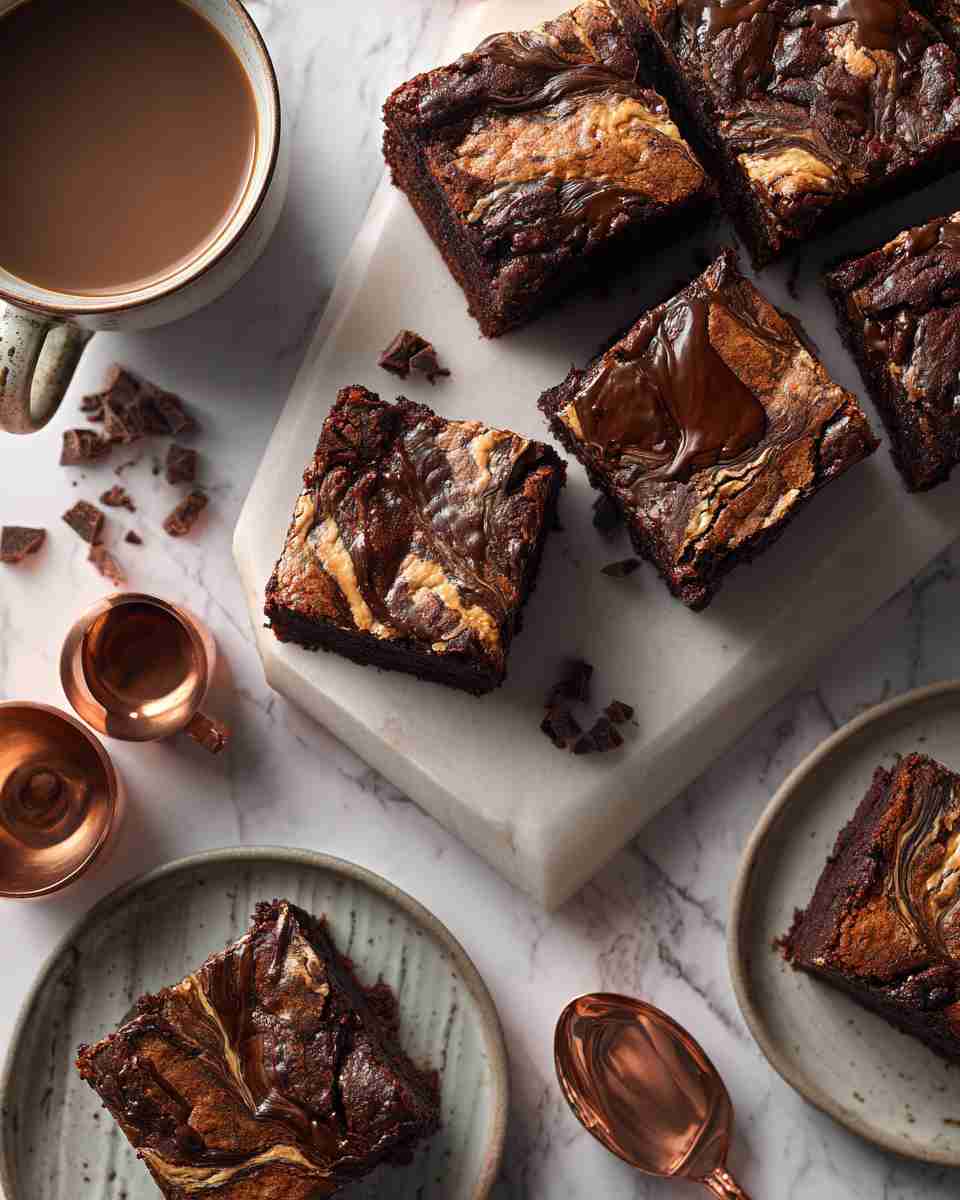 Decadent Mocha Swirl Brownies