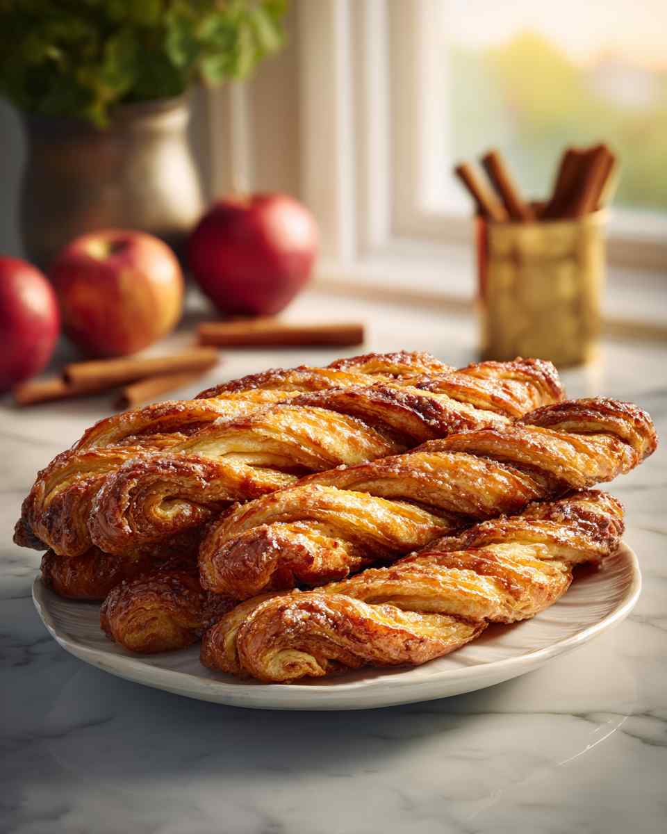 Flaky Apple Cinnamon Twists