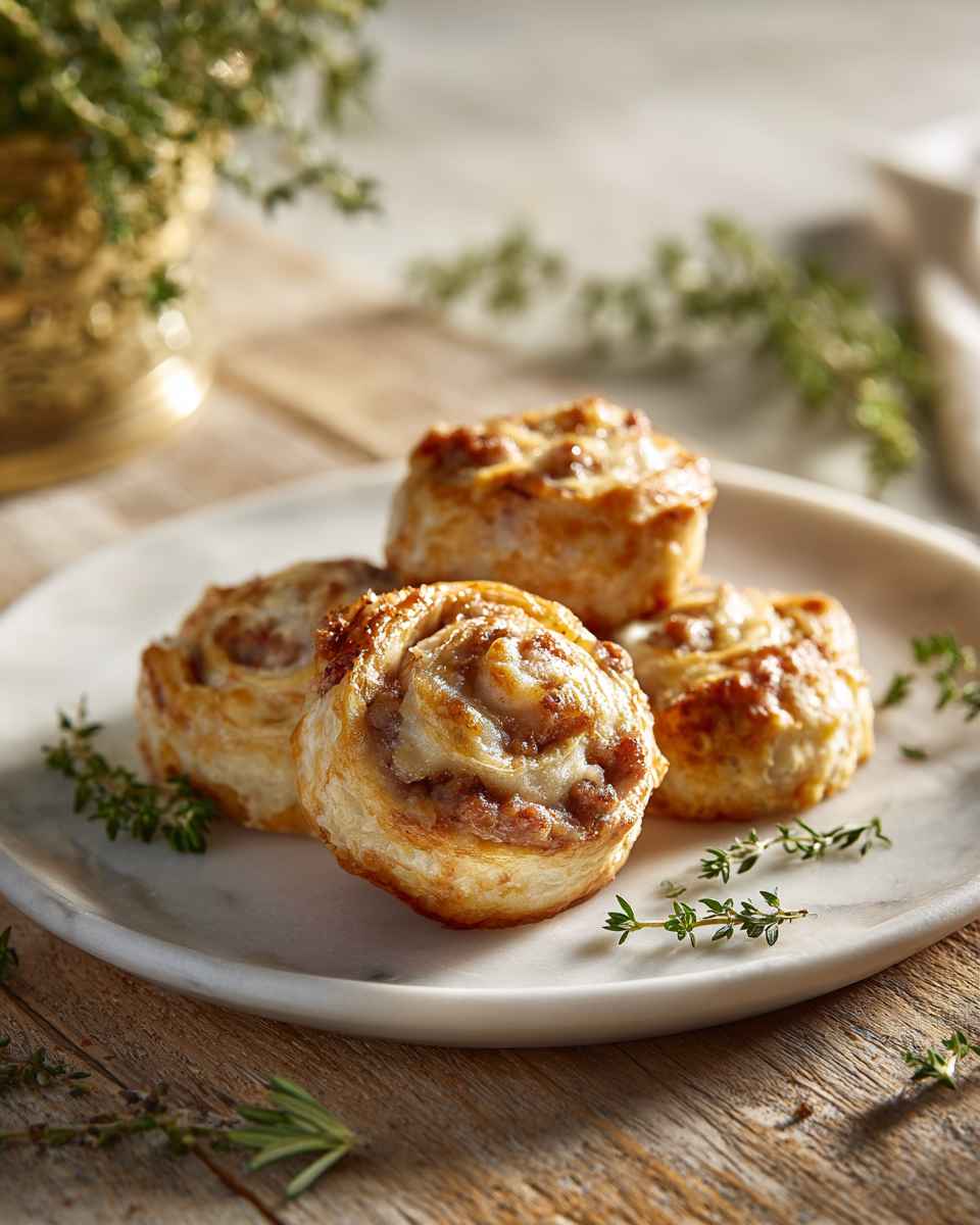 Flaky Buttermilk Biscuit Sausage Pinwheels