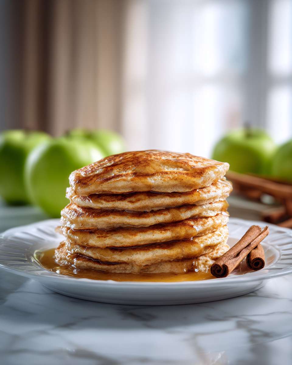 Fluffy Applesauce Oatmeal Pancakes